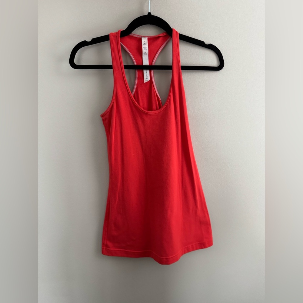lululemon Cool Racerback Tank (Orange-Red, size 4)